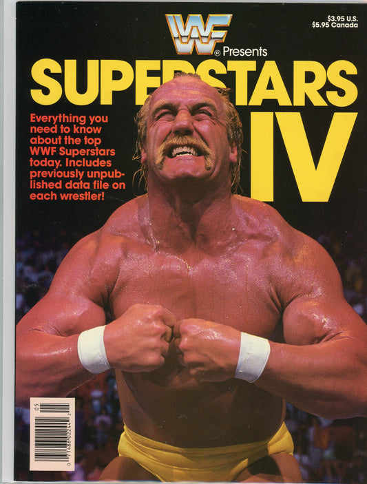 Original WWF WWE Wrestling Superstars IV Magazine (1989) Hulk Hogan