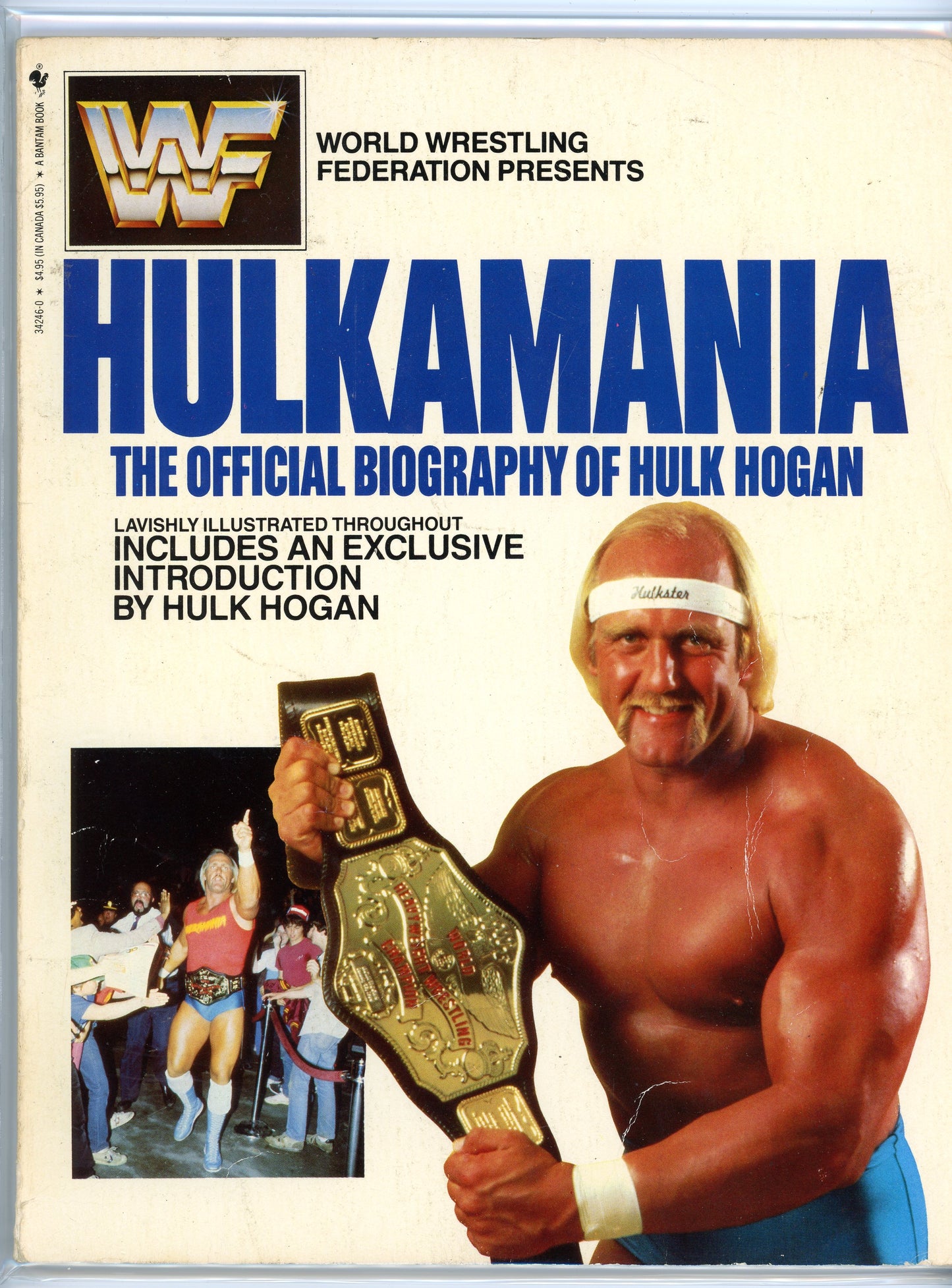 Original WWF WWE Hulkamania The Official Biography Of Hulk Hogan (1985)