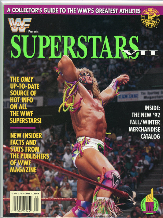Original WWF WWE Wrestling Superstars VII Magazine (1992) Ultimate Warrior