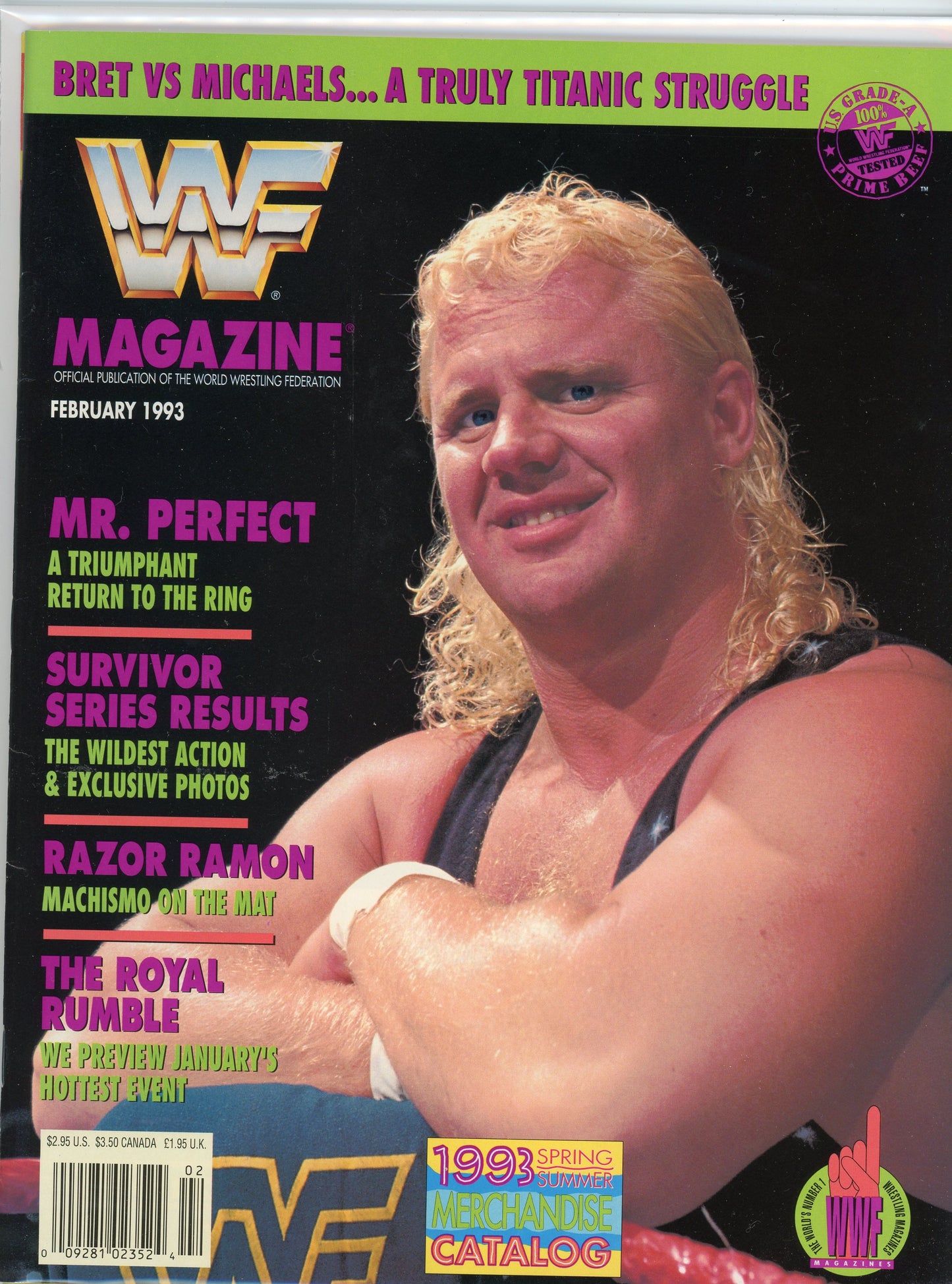 Original WWF WWE Wrestling Magazine (November, 1987) Bam Bam Bigelow