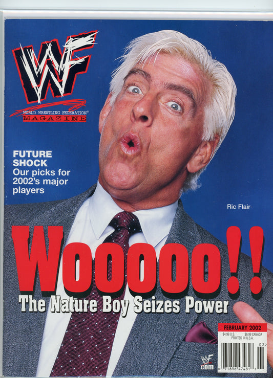 Original WWF WWE Wrestling Magazine (February, 2002) Ric Flair