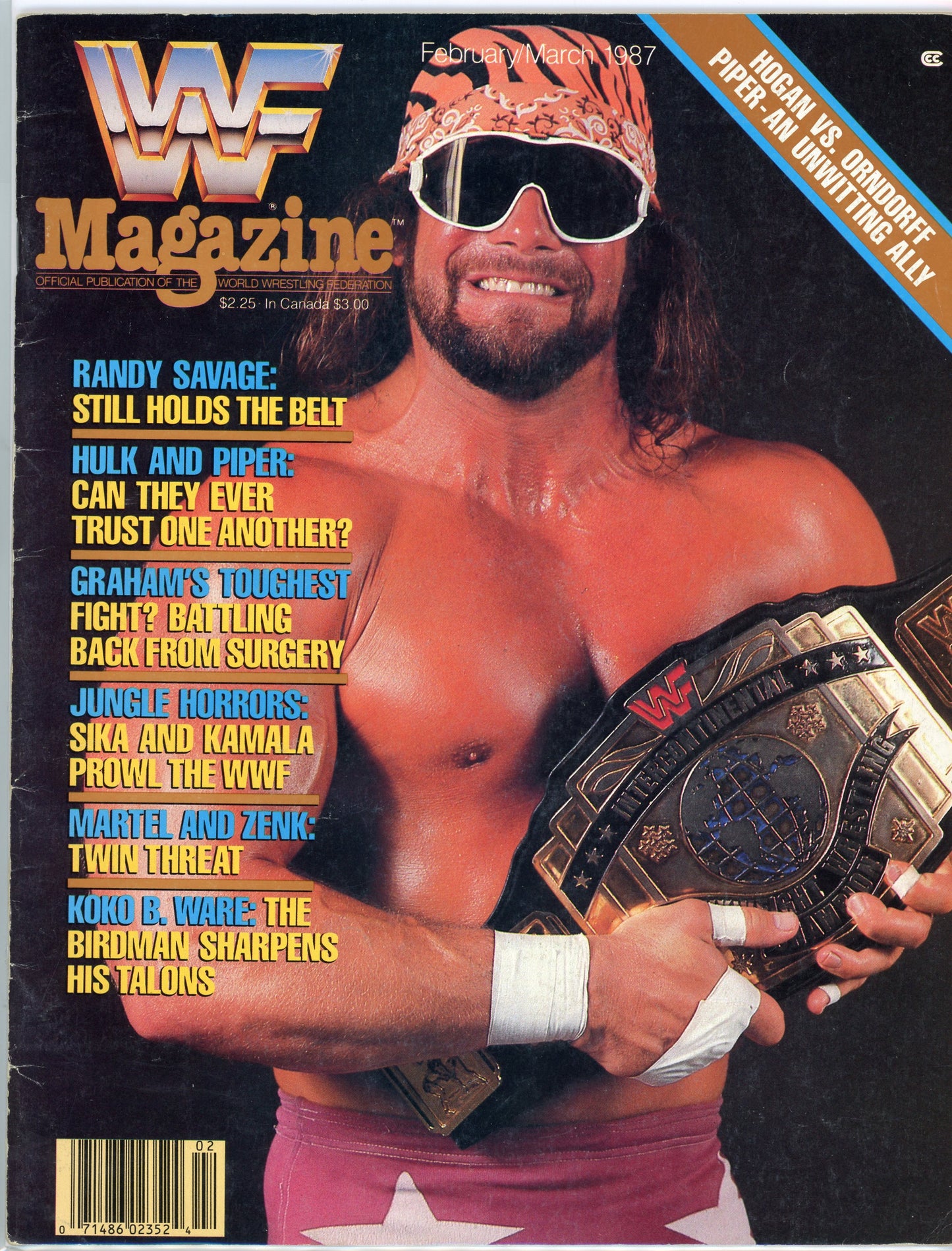 Original WWF WWE Wrestling Magazine (February, 1987) Macho Man Randy Savage
