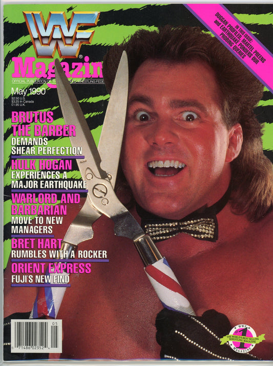 WWF WWE Wrestling Magazine (May, 1990) Brutus Beefcake