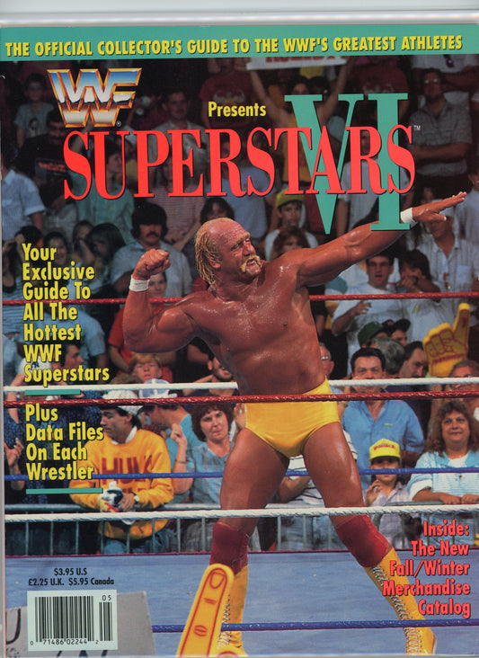 Original WWF WWE Wrestling Superstars VI Magazine (1991) Hulk Hogan