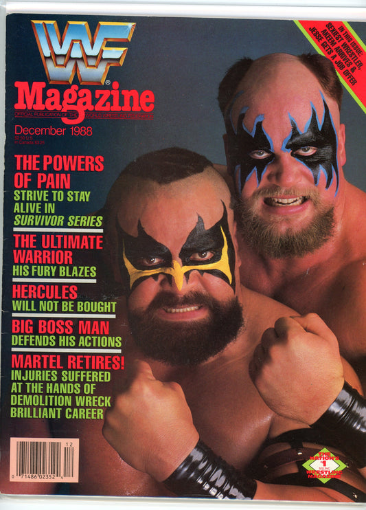 Original WWF WWE Wrestling Magazine (December, 1988) Powers Of Pain
