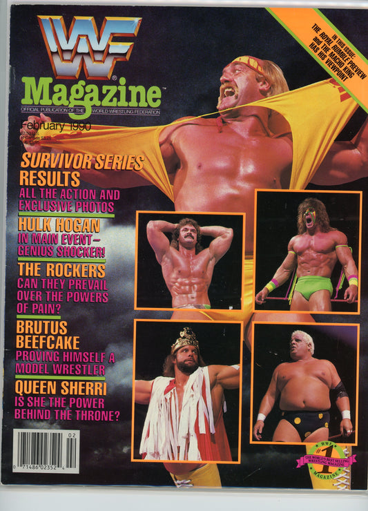Original WWF WWE Wrestling Magazine (February, 1990) Survivor Series