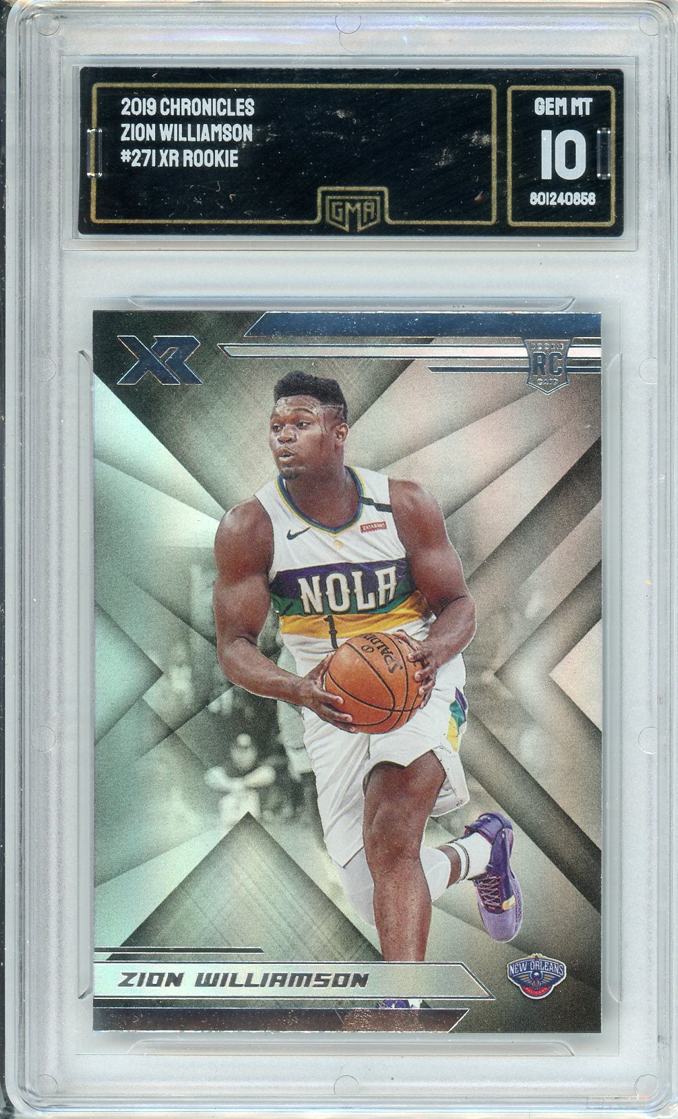 2019 Chronicles Zion Williamson #271 XR Rookie GMA 10