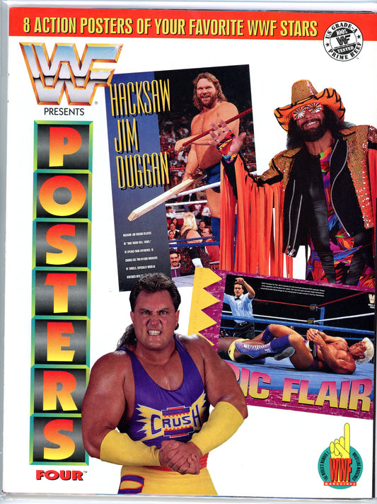 Original WWF WWE Wrestling Posters Magazine (Summer, 1993) Macho Man, Ric Flair