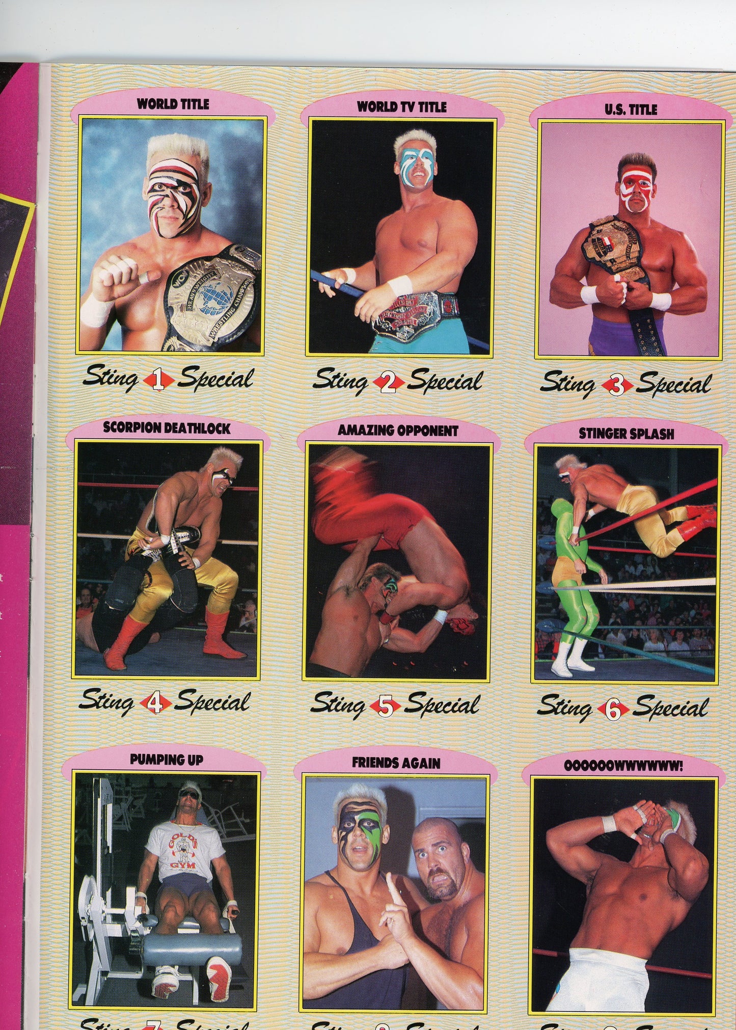 Original WCW Wrestling Magazine (Issue #2) Sting, Trading Cards