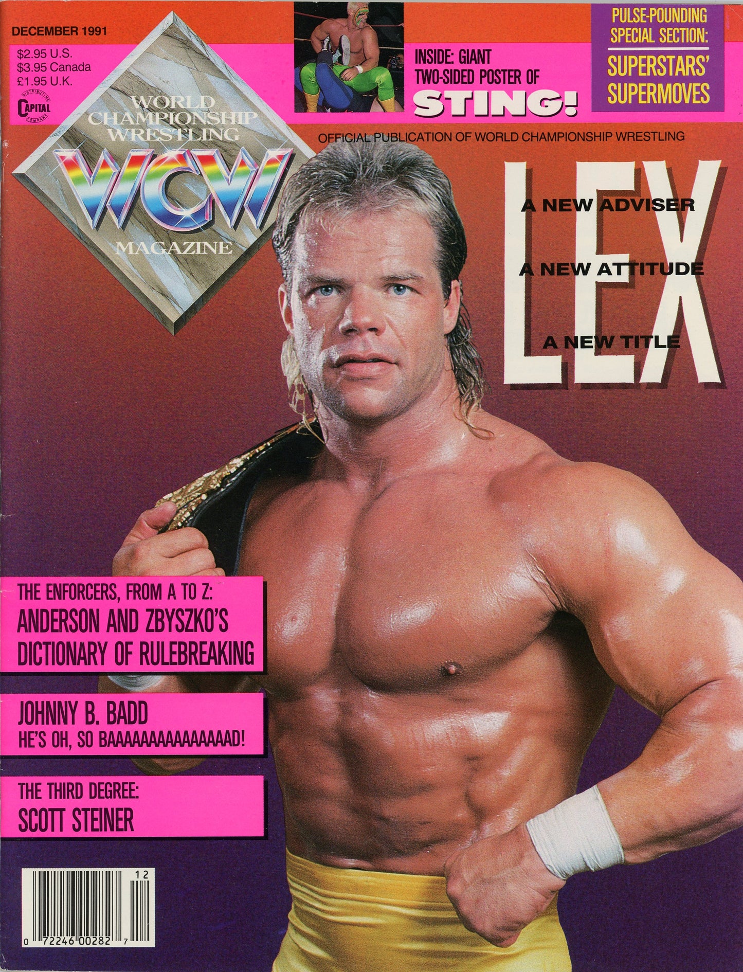 Original WCW Wrestling Magazine (December, 1991) Lex Luger