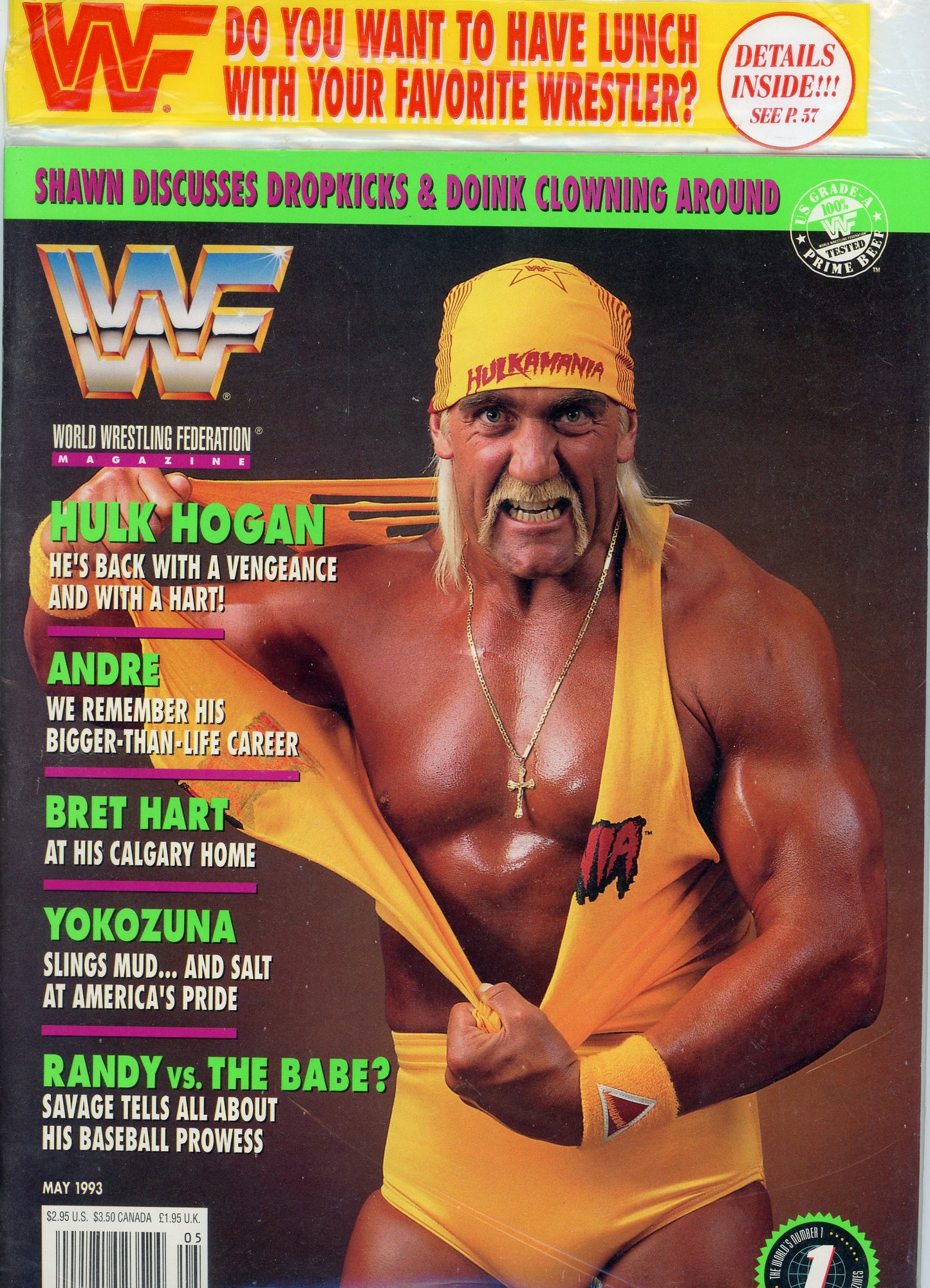 Original WWF WWE Wrestling Magazine (May 1993) Sealed, Hulk Hogan