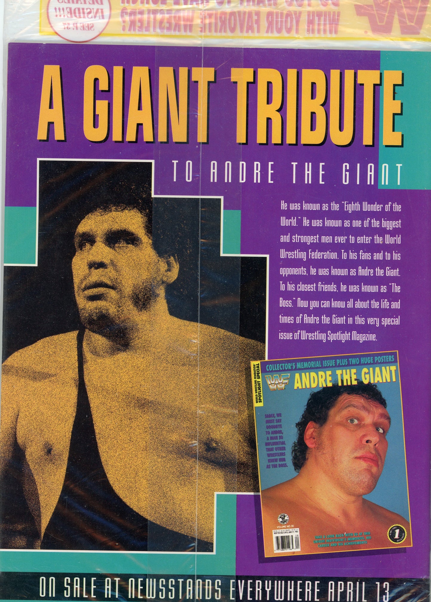 Original WWF WWE Wrestling Magazine (May 1993) Sealed, Hulk Hogan