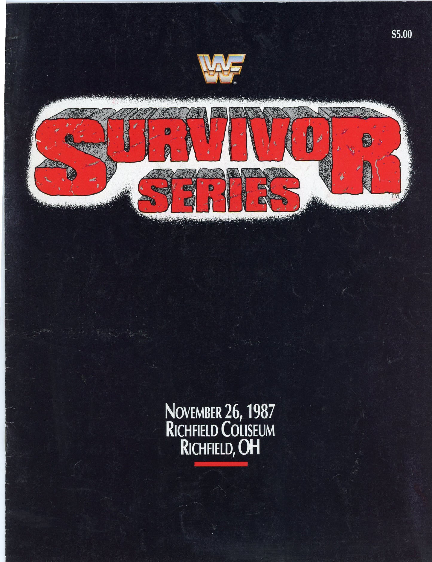 Original WWF WWE Survivor Series Program (November, 1987) Hogan, Andre