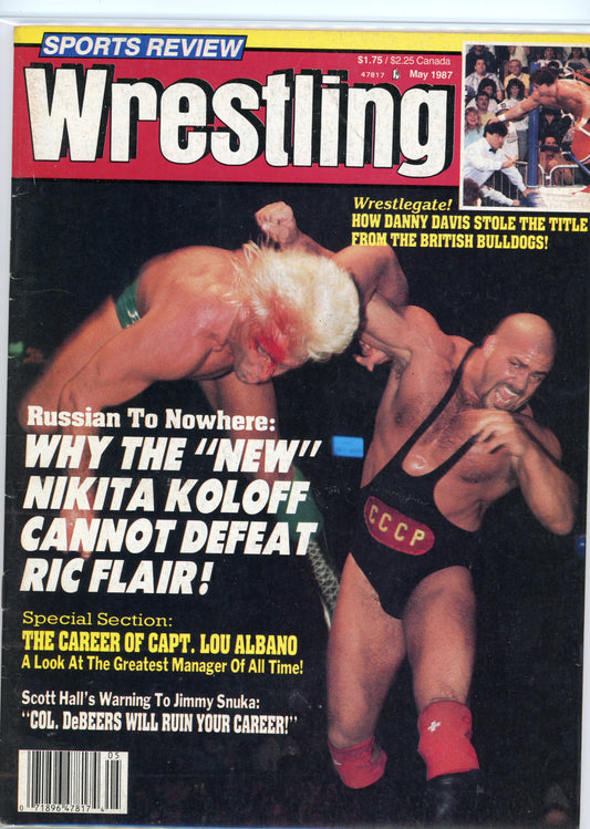 Sports Review Wrestling Magazine (May, 1987) Ric Flair, Nikita Koloff
