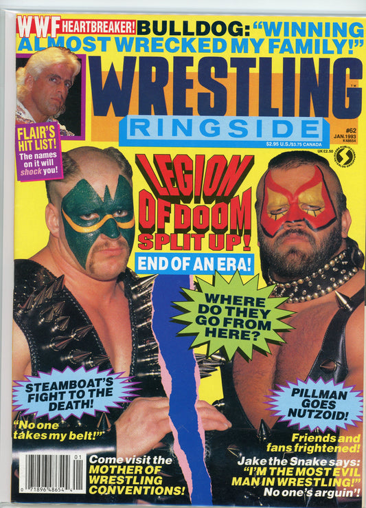 Wrestling Ringside Magazine (January, 1993) Road Warriors