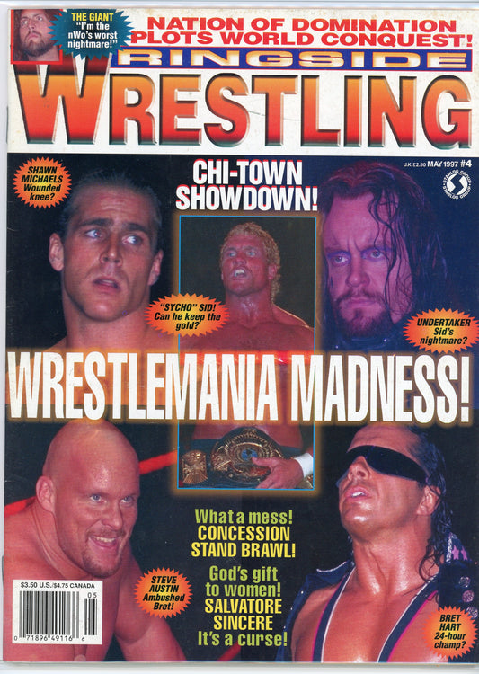 Wrestling Ringside Magazine (May, 1997) Sid, Stone Cold Steve Austin