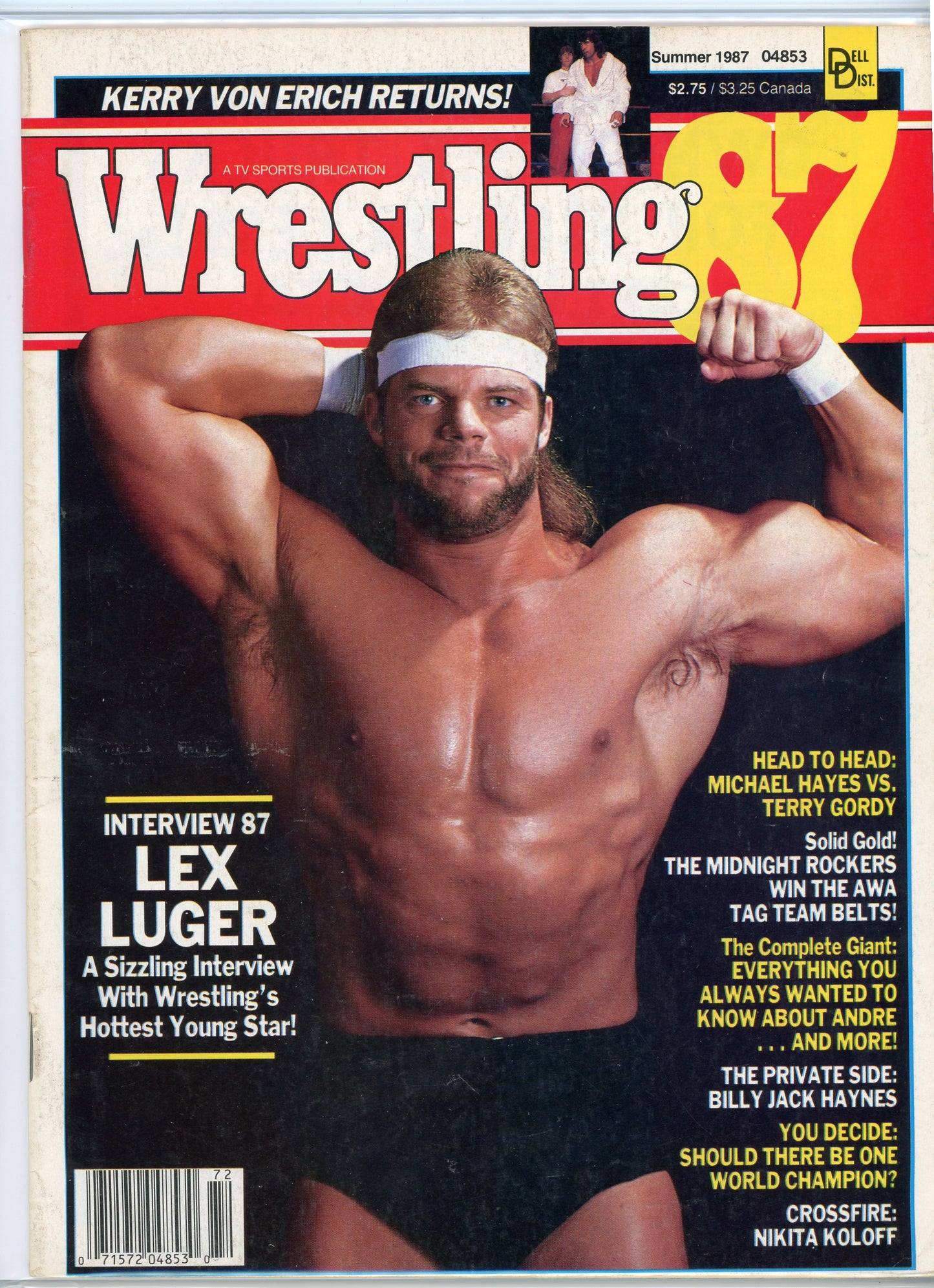 Wrestling '87 Vintage Magazine (Summer, 1987) Lex Luger Rookie Year Rare!
