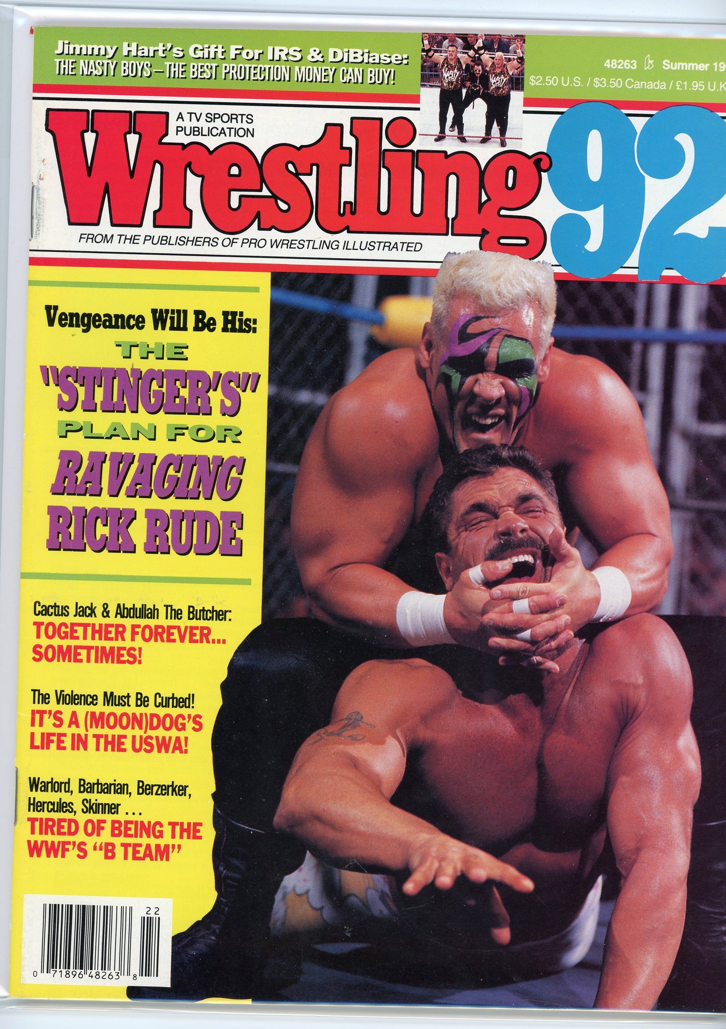 Wrestling '92 Vintage Magazine (Summer, 1992) Sting, Rick Rude