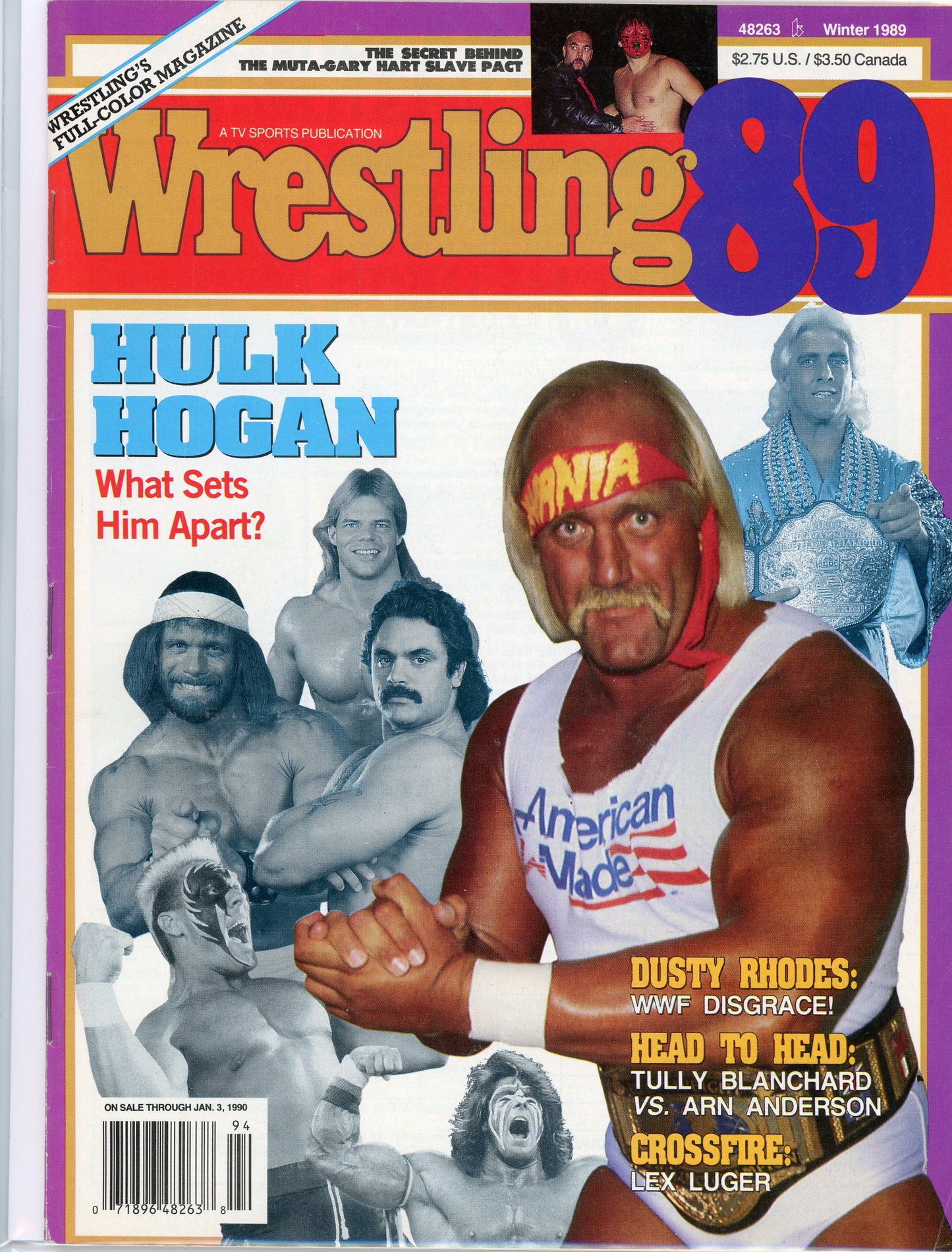 Wrestling '89 Vintage Magazine (Winter, 1989) Hulk Hogan, Ric Flair