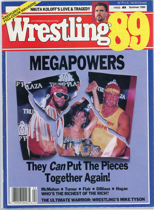 Wrestling '89 Vintage Magazine (Summer, 1989) Mega Powers Hulk Hogan