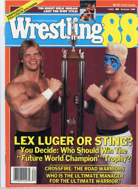 Wrestling '88 Vintage Magazine (Summer, 1988) Sting, Lex Luger