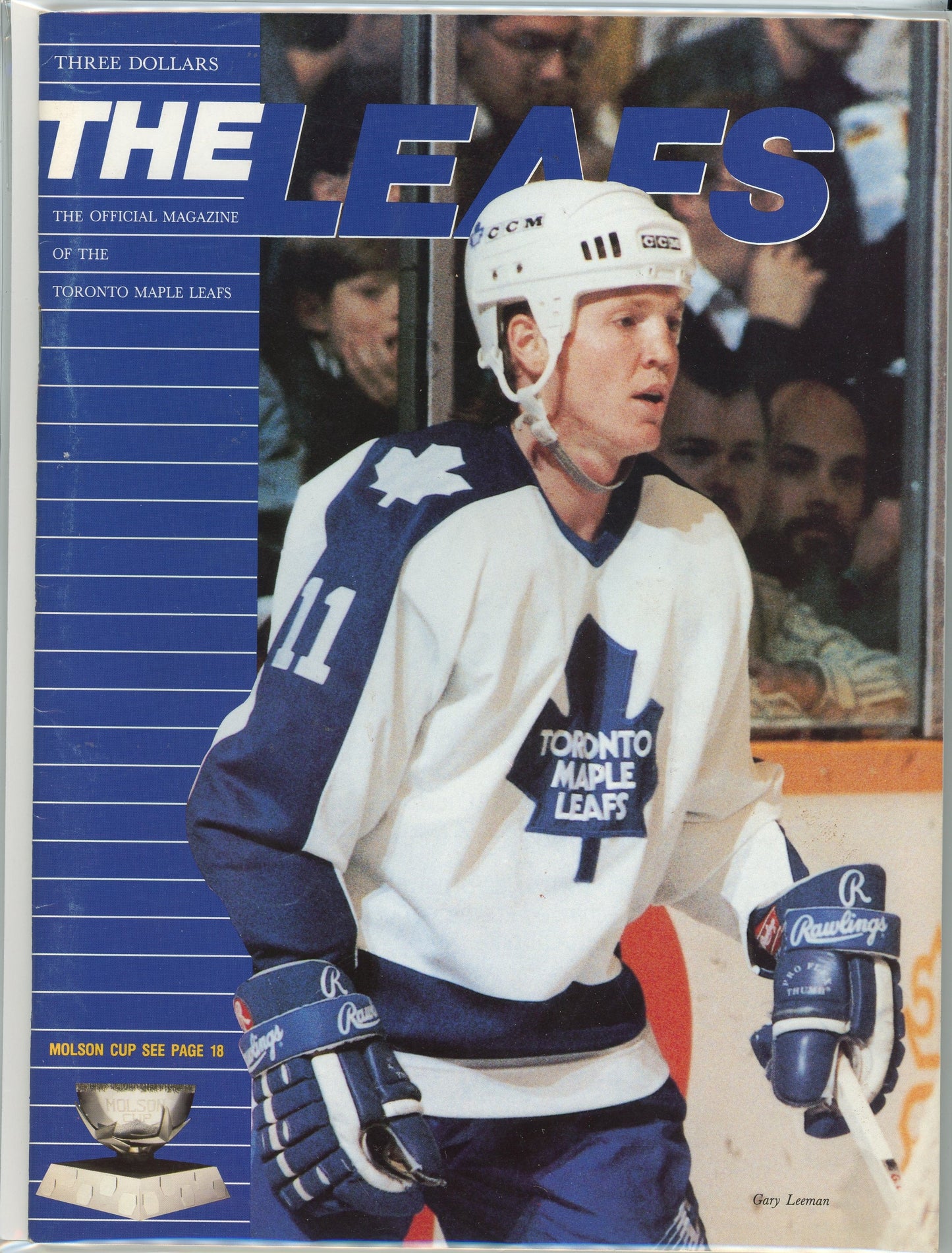 Vintage The Leafs Magazine Gary Leeman