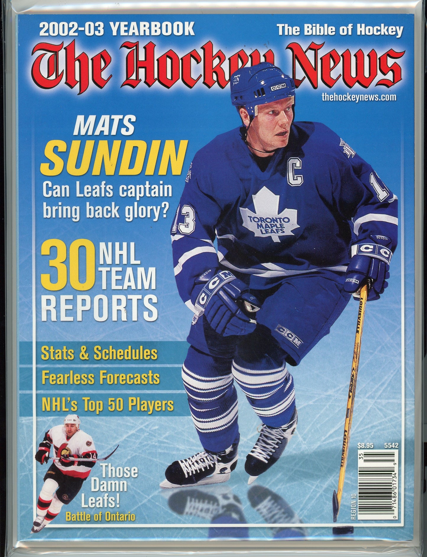 Vintage The Hockey News Magazine (2002-03 Yearbook) Mats Sundin