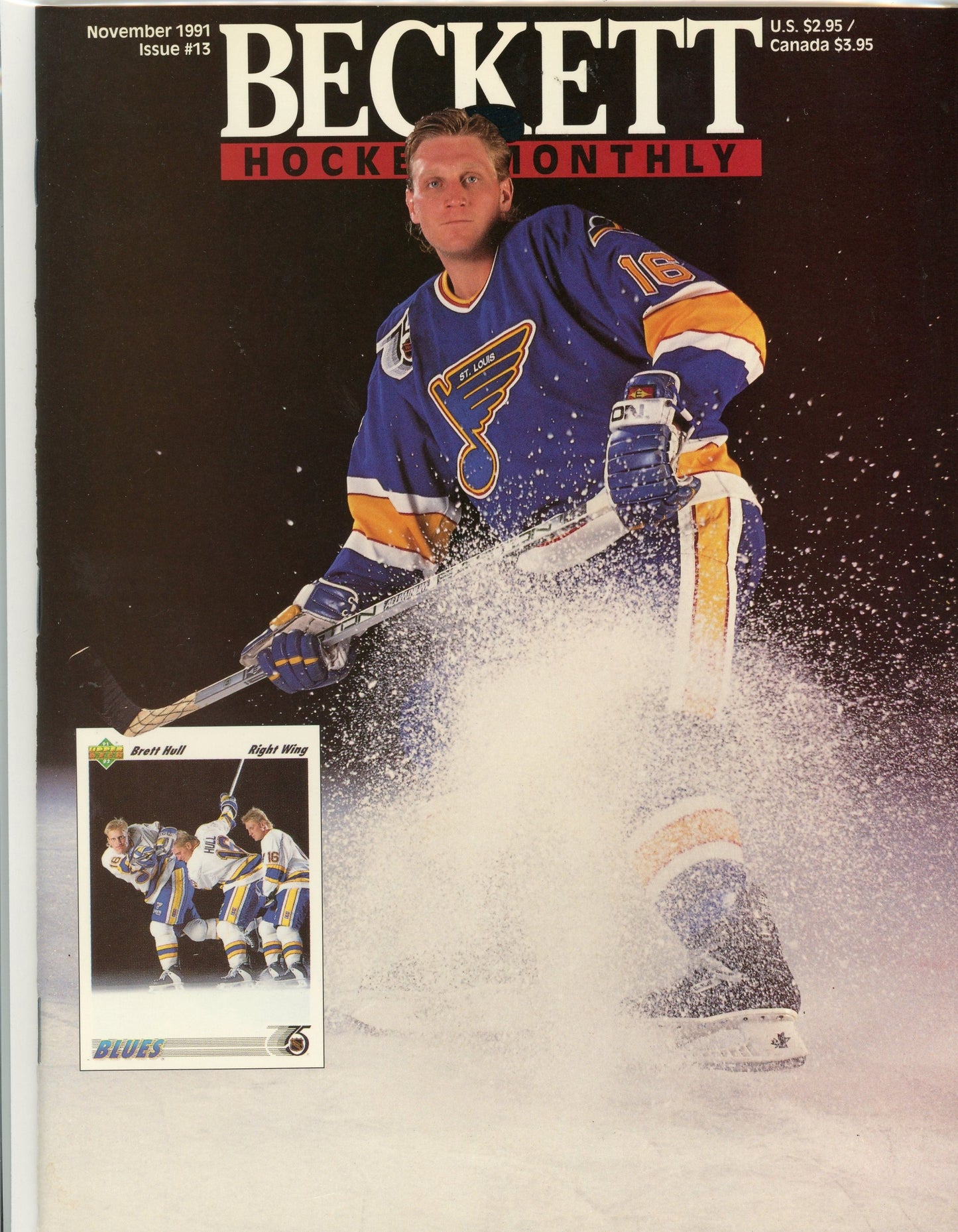 Vintage Beckett Hockey Monthly Magazine (November, 1991) Brett Hull