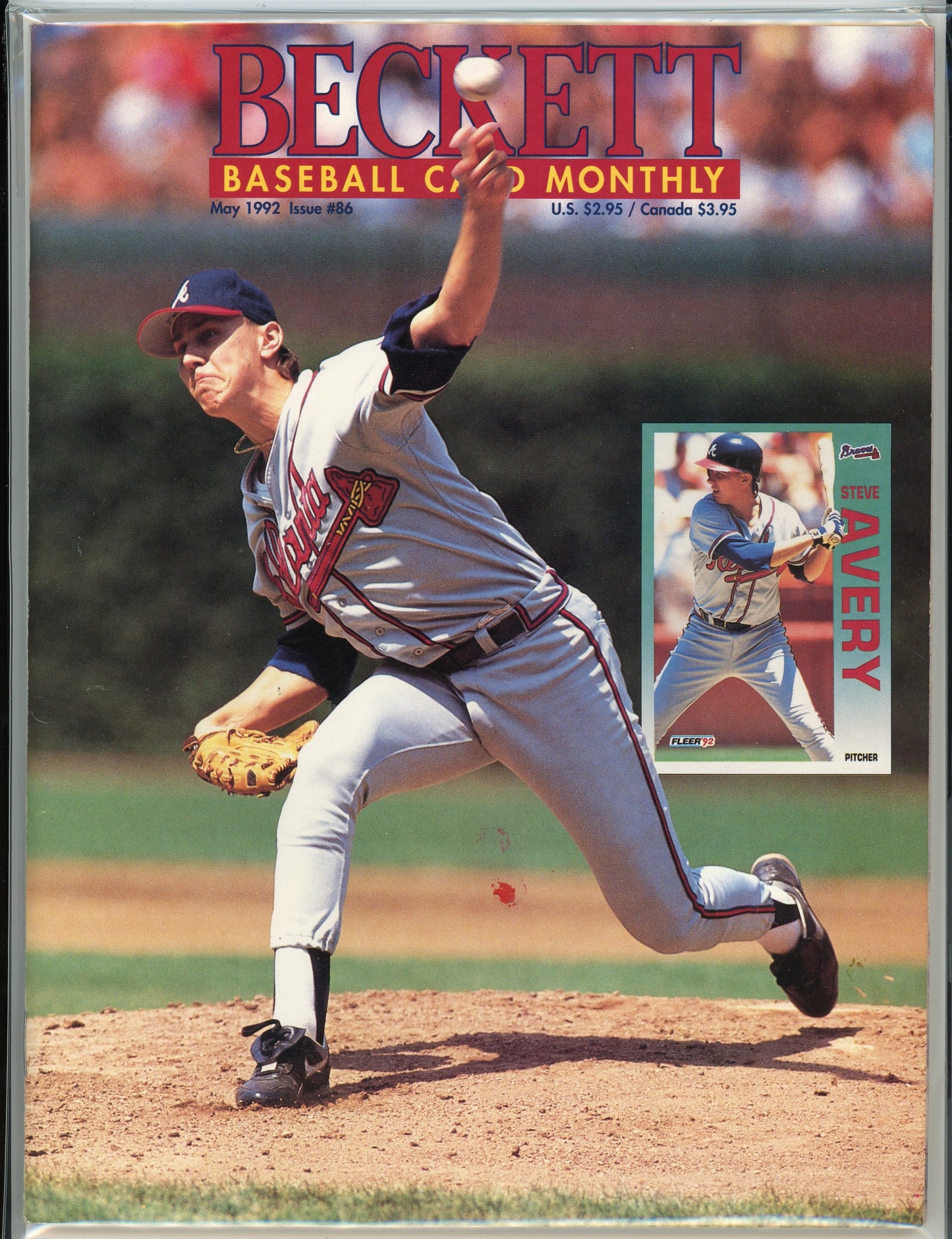Vintage Beckett Baseball Card Monthly Magazine (May, 1992) Steve Avery