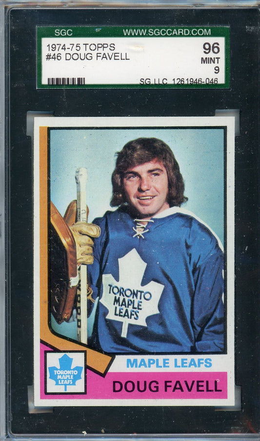 1974-75 Topps Doug Favell #46 Card SGC 9