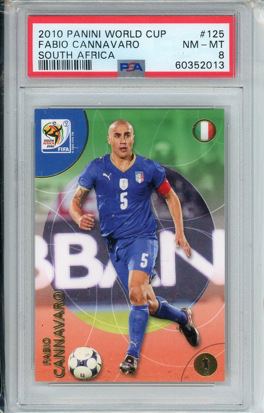 2010 Panini World Cup Fabio Cannavaro #125 Card PSA 8