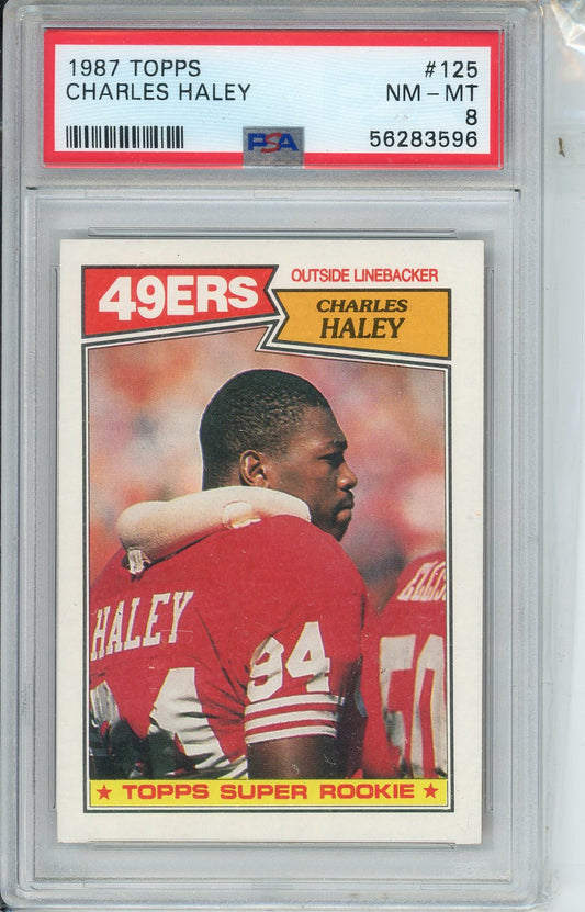 1987 Topps Charles Haley #125 Card PSA 8