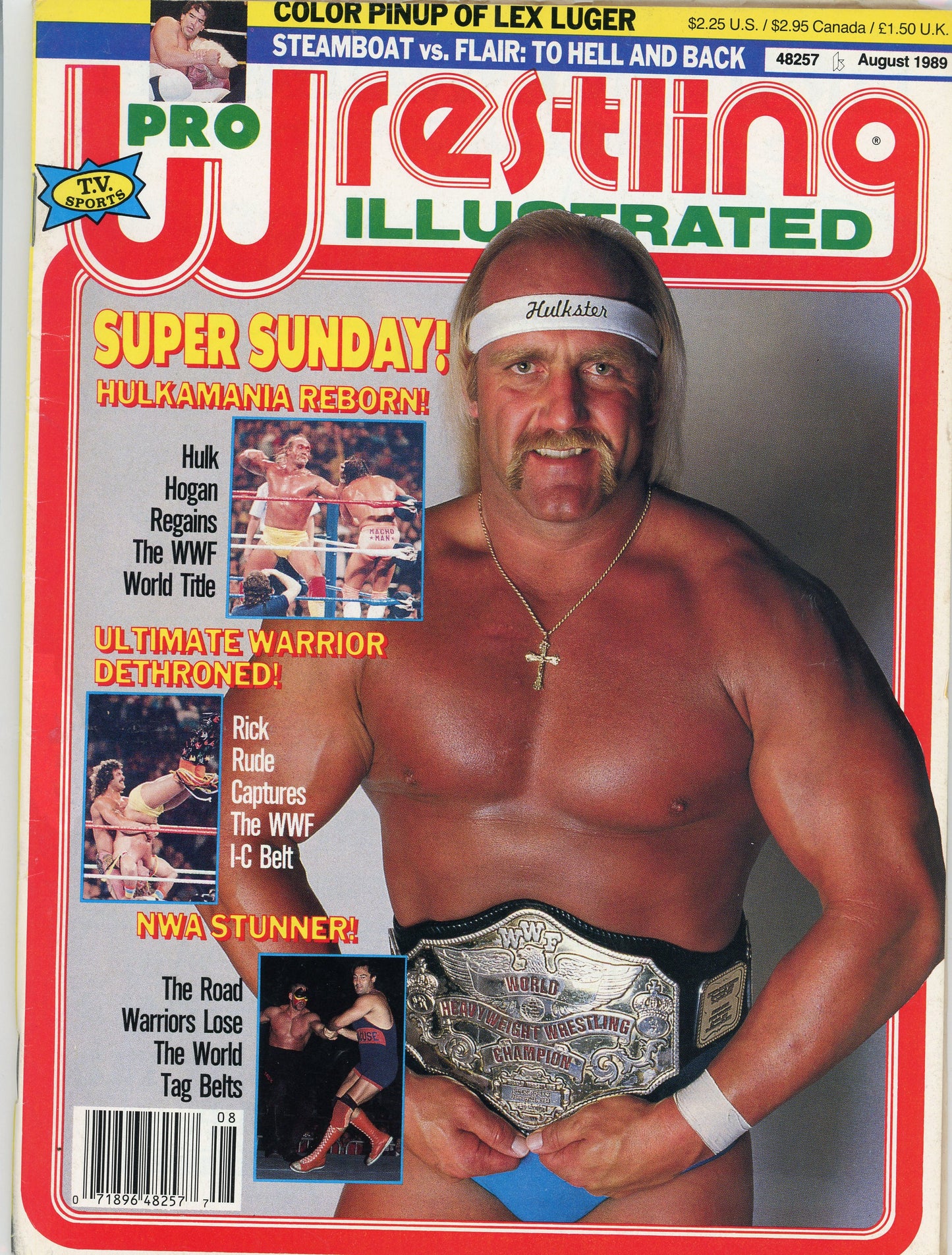 PWI Pro Wrestling Illustrated Magazine (August, 1989) Hulk Hogan
