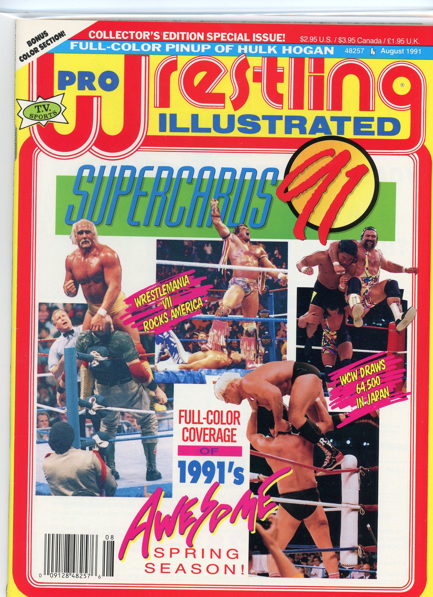 PWI Pro Wrestling Illustrated Magazine (August, 1991) '91 Supercards