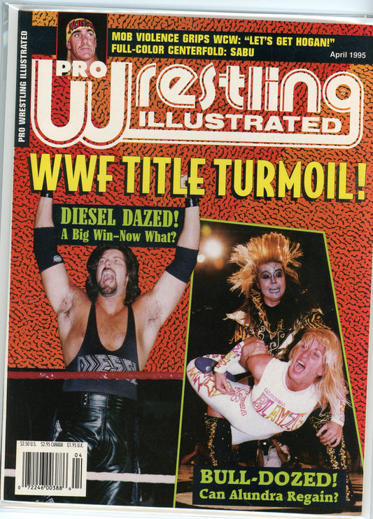 PWI Pro Wrestling Illustrated Magazine (April, 1995) Diesel, Alundra Blaze