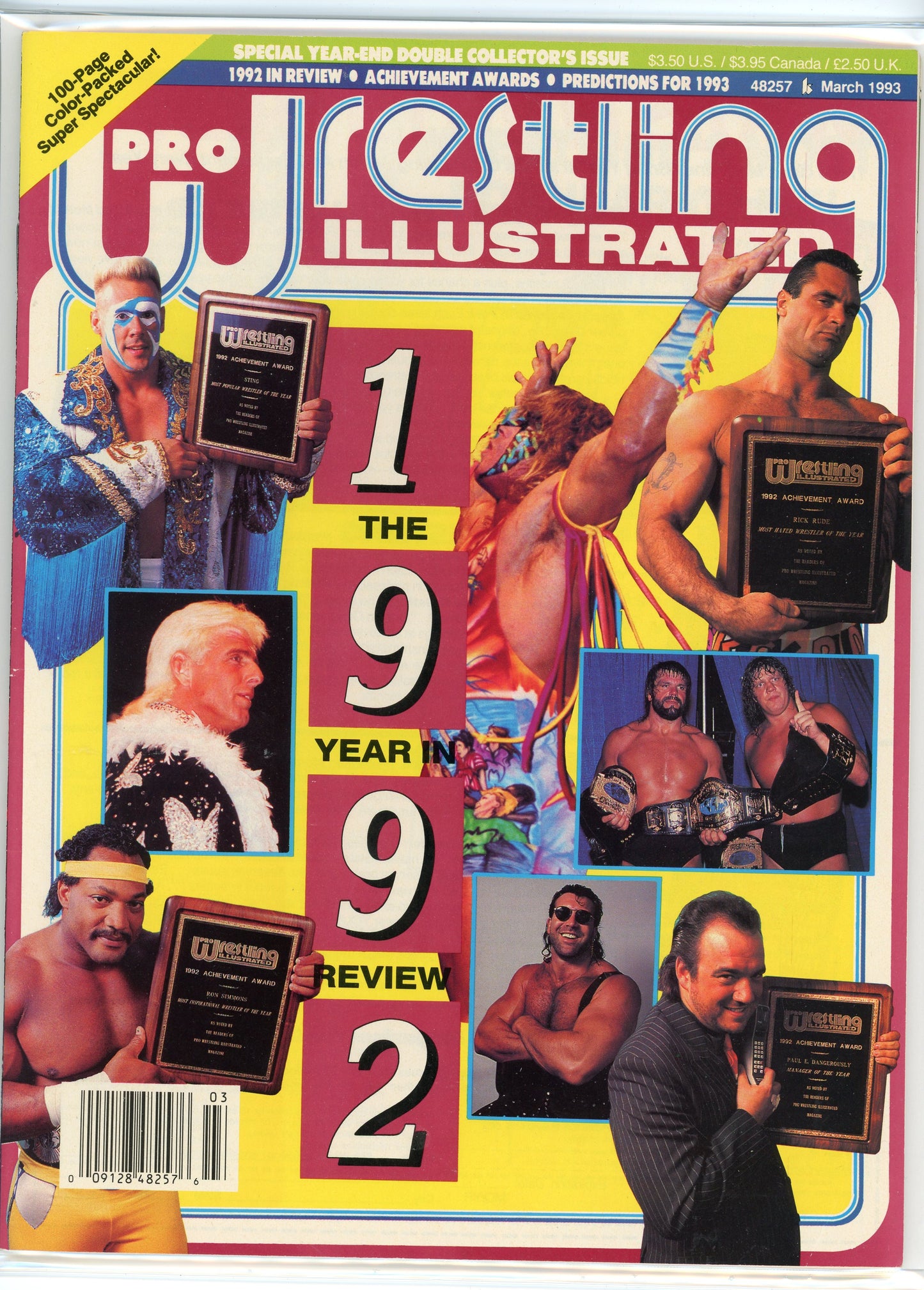 PWI Pro Wrestling Illustrated Magazine (March, 1993) 1992 Year In Review