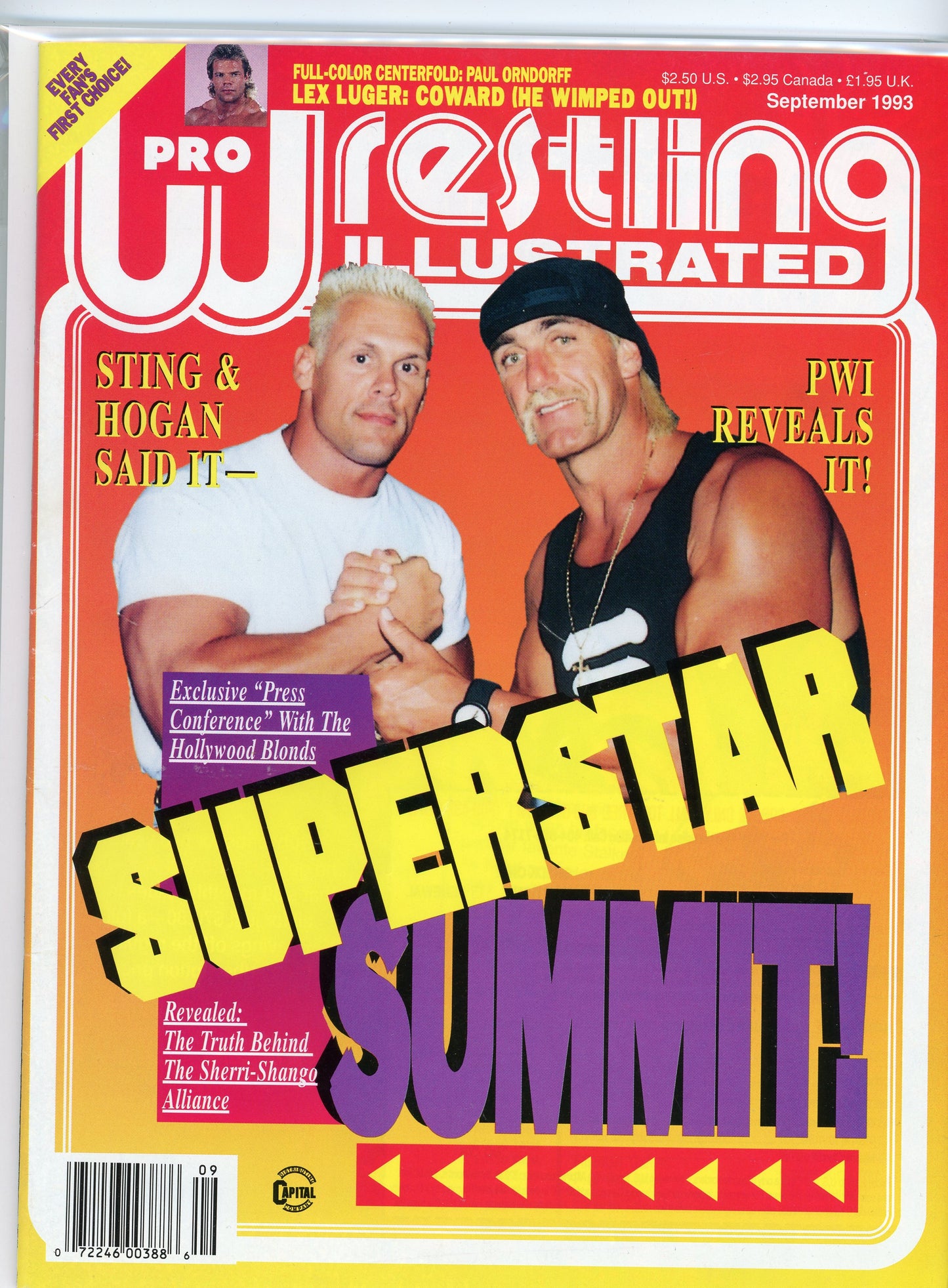 PWI Pro Wrestling Illustrated Magazine (September, 1993) Hulk Hogan, Sting