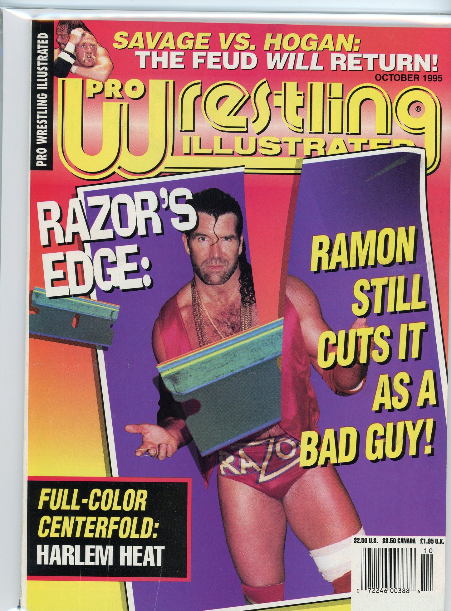PWI Pro Wrestling Illustrated Magazine (October, 1995) Razor Ramon