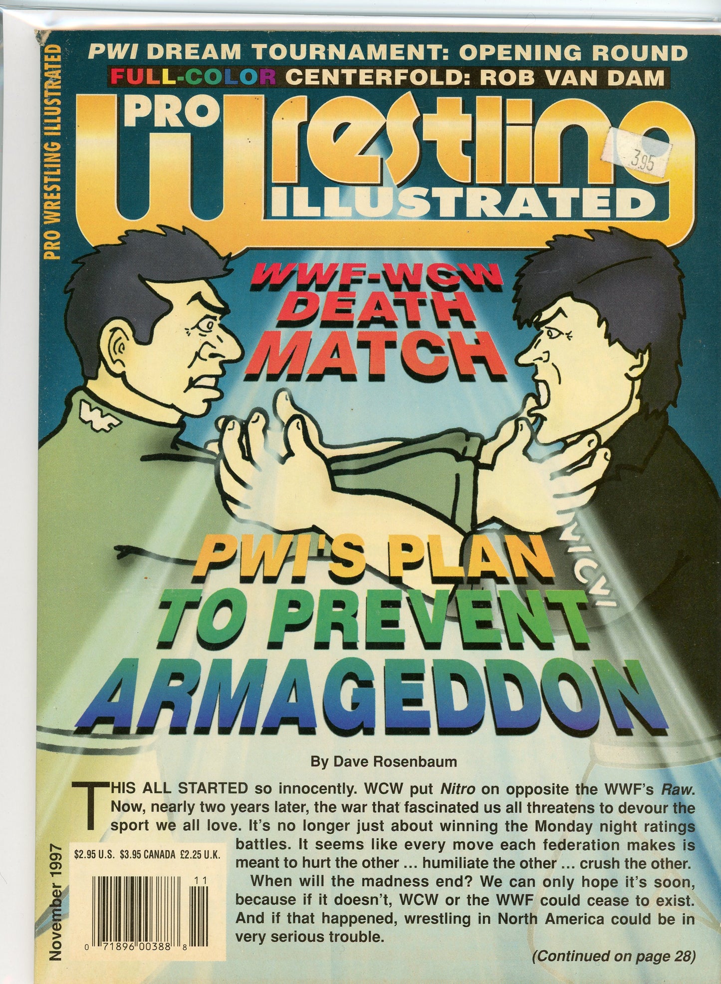 PWI Pro Wrestling Illustrated Magazine (November, 1997) Eric Bischoff, Vince McMahon