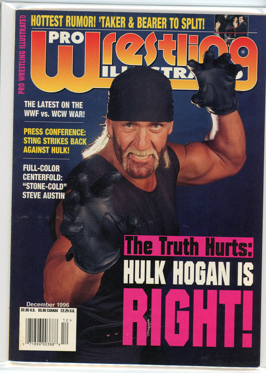 PWI Pro Wrestling Illustrated Magazine (December, 1996) Hulk Hogan