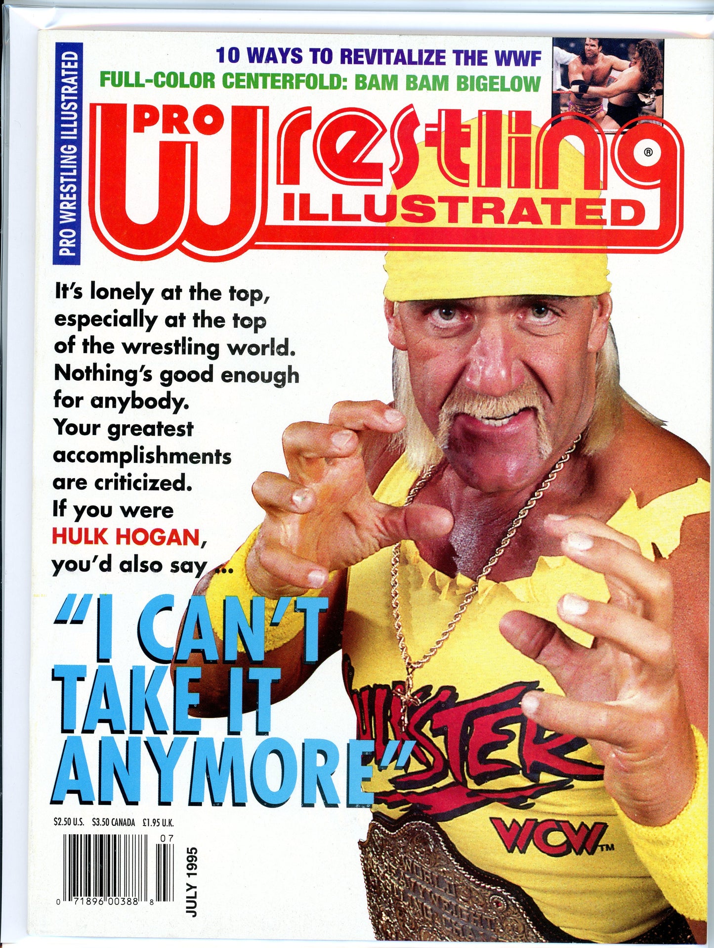 PWI Pro Wrestling Illustrated Magazine (July, 1995) Hulk Hogan 1st WCW Title