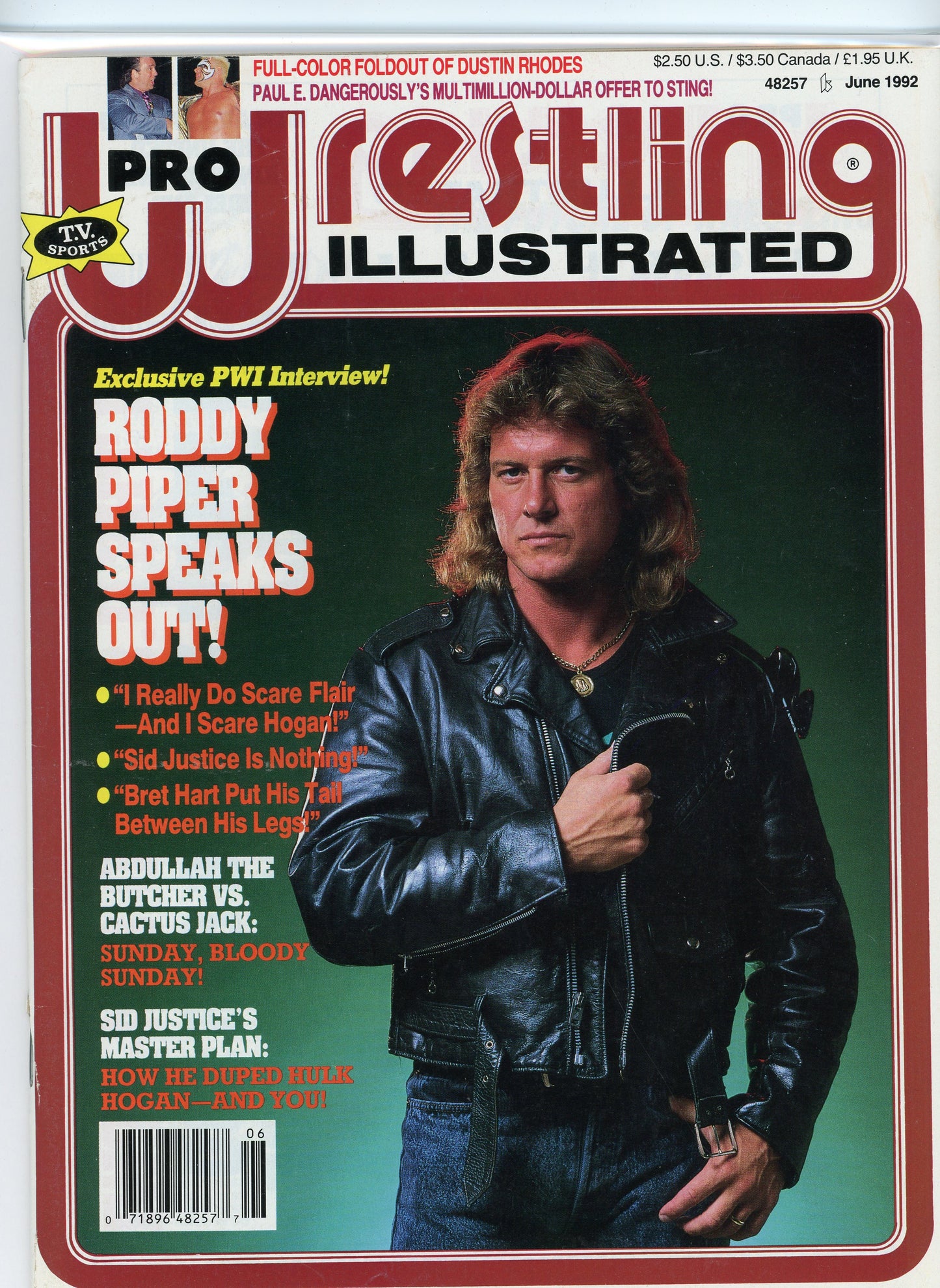 PWI Pro Wrestling Illustrated Magazine (June 1992) Rowdy Roddy Piper