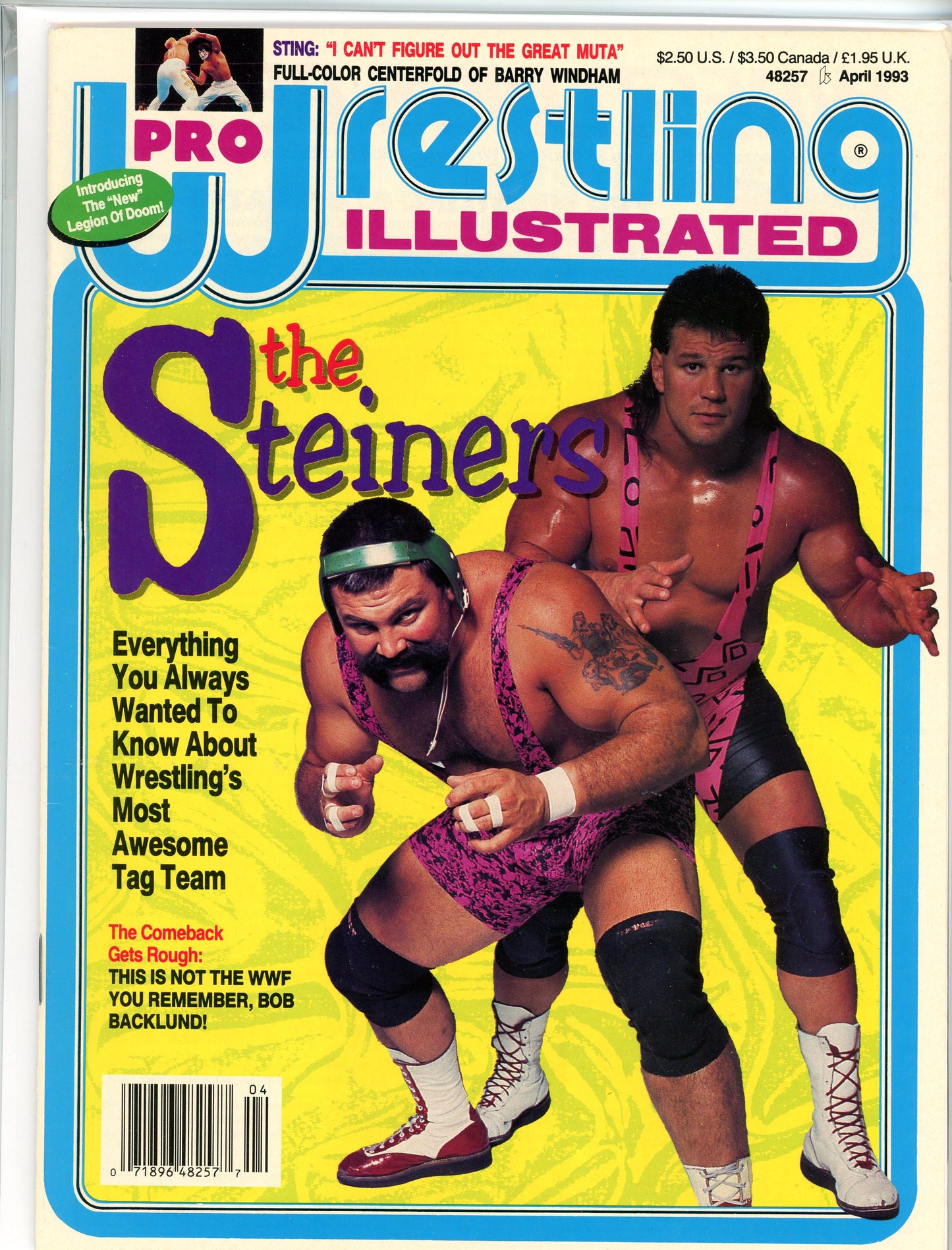 PWI Pro Wrestling Illustrated Magazine (April, 1993) The Steiners