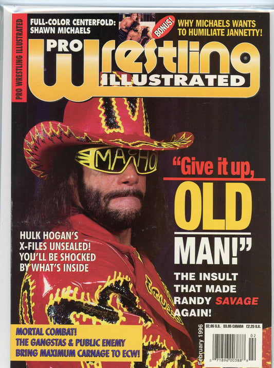 PWI Pro Wrestling Illustrated Magazine (February, 1996) Randy Savage