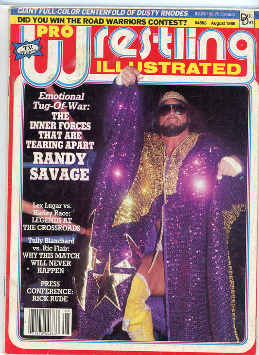 PWI Pro Wrestling Illustrated Magazine (August, 1986) Randy Savage