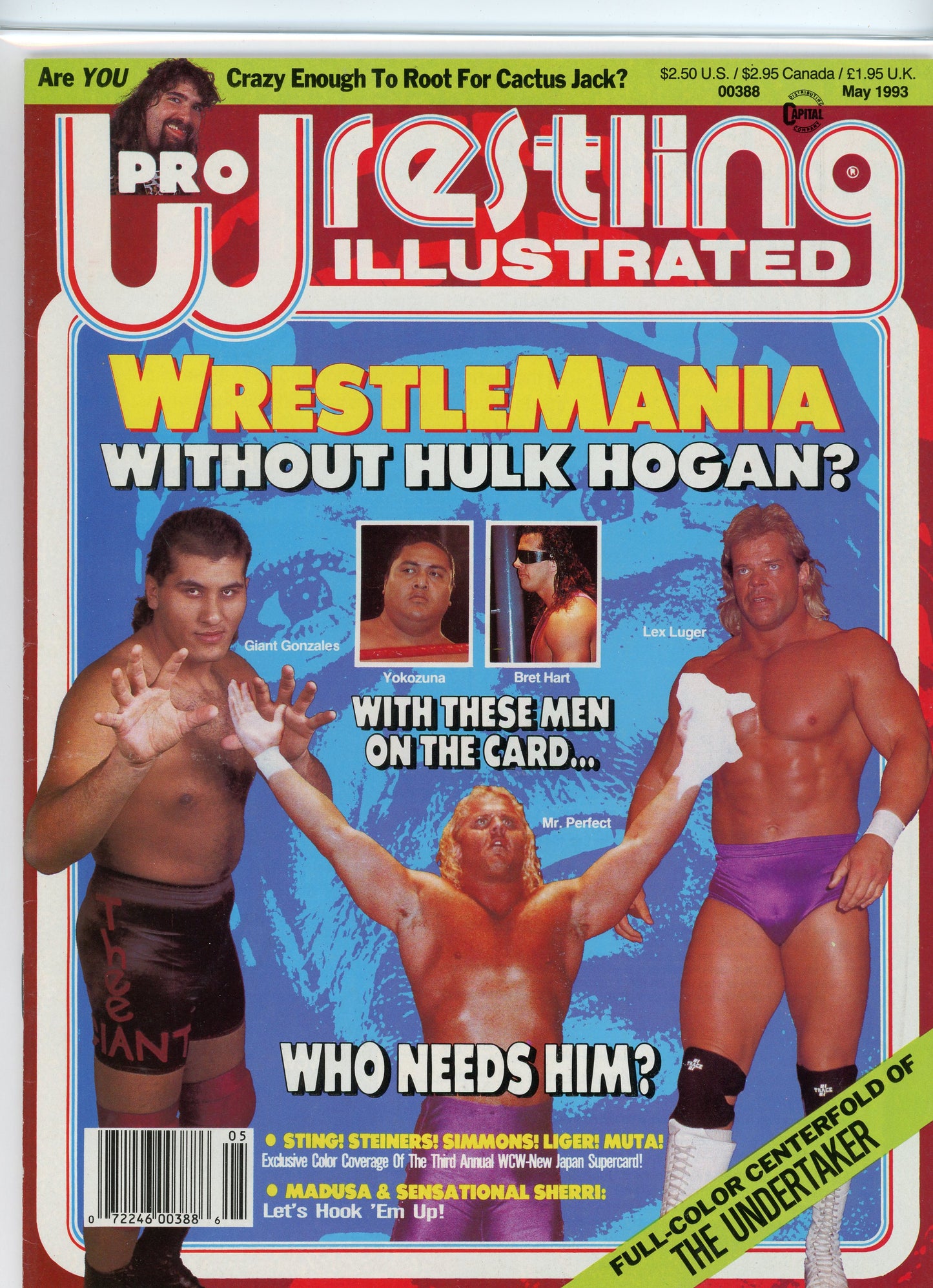 PWI Pro Wrestling Illustrated Wrestling Magazine (May, 1993) Lex Luger, Giant Gonzalez