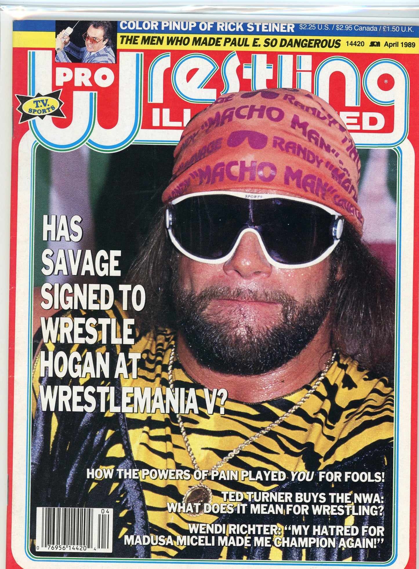 PWI Pro Wrestling Illustrated Wrestling Magazine (April, 1989) Randy Macho Man Savage