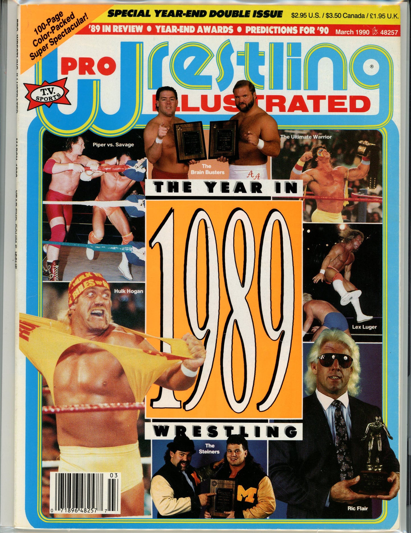 PWI Pro Wrestling llustrated Magazine (March, 1991) Hulk Hogan, Ric Flair