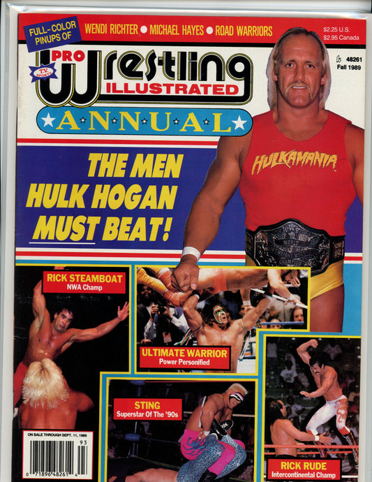 PWI Pro Wrestling lllustrated Annual Magazine (February, 1989) Hulk Hogan, Sting