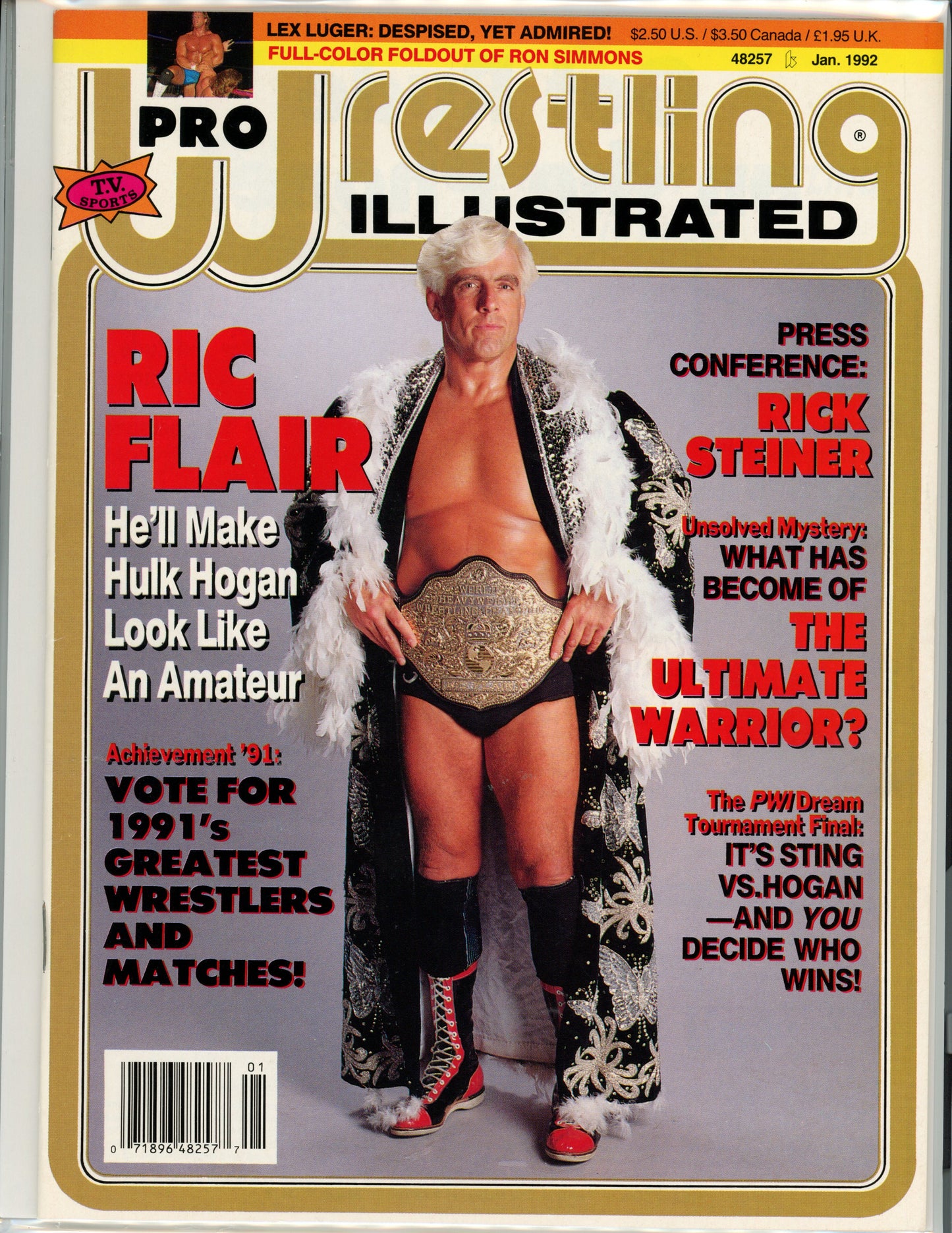 Pro Wrestling Illustrated Annual Magazine (January, 1992) Ric Flair